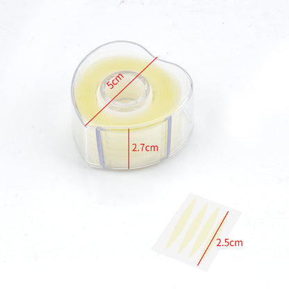 Wholesale double eyelid tape roll mesh round heart-shaped breathable invisible double eyelid tape 600 stickers per roll