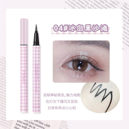 NOVO GALAXY PEARLESCENT EYELINER សម្រាប់គូសត្របកភ្នែក មិនជ្រាបទឹក ធន់នឹងញើស មិនកក មិនប្រតាក សក់ទន់ល្អ ស្ងួតរហ័ស និងជាប់បានយូរ