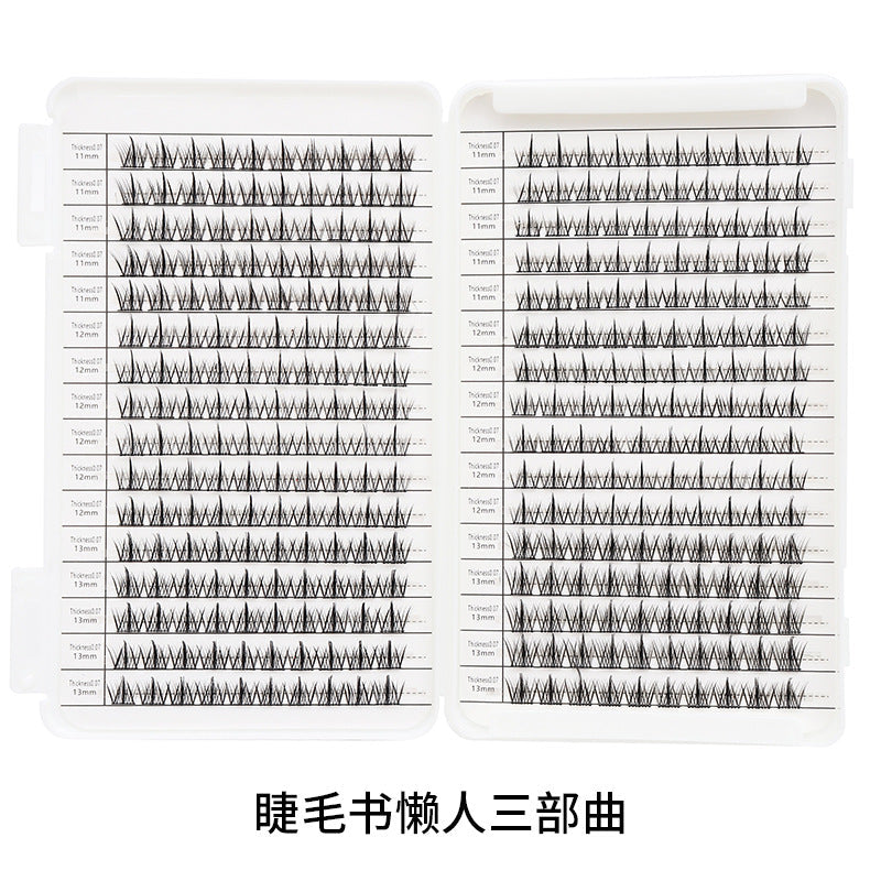 Dingsen false eyelashes factory stable supply segmented eyelashes self-grafting eyelashes trilogy sunflower feather fan