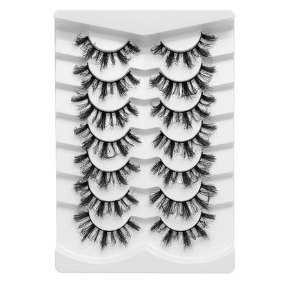 Dingsen false eyelashes factory cross-border stable supply 7 pairs of false eyelashes DSD series short fried hair