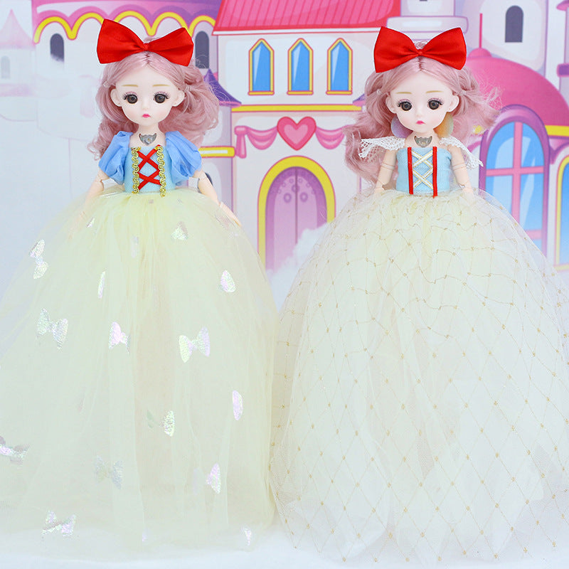 តុក្កតាតន្ត្រី Snow White 32cm ថ្មី Yad Barbie Doll Girls Birthday Gift Toy Children