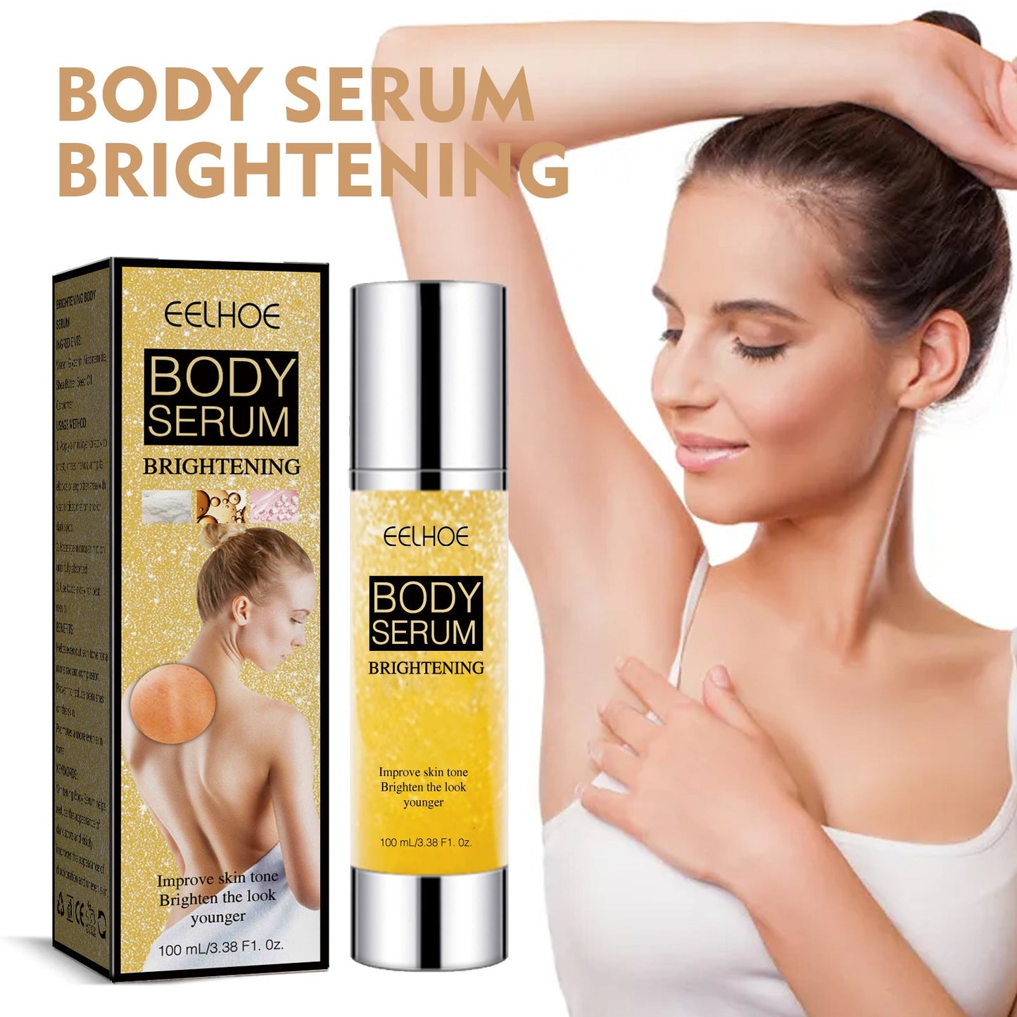 EELHOE Brightening Body Essence ធ្វើអោយស្បែកស បំបាត់ស្នាមអុចខ្មៅ ធ្វើអោយស្បែកភ្លឺថ្លា ផ្តល់សំណើម ចិញ្ចឹម និងធ្វើអោយសម្រស់ស្រស់ស្អាត 