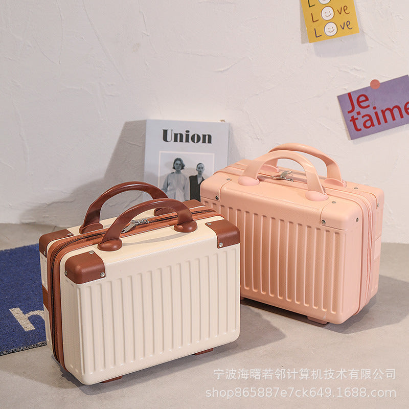 14 inch luggage cosmetic bag suitcase female bridesmaid gift small lightweight travel document mini storage box 