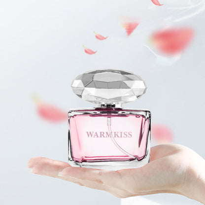 WARMKISS Rose Quartz Diamond Women's Perfume Fresh Natural Lasting Eau de Toilette Student Affordable Internet Celebrity Hot Selling 50ml 