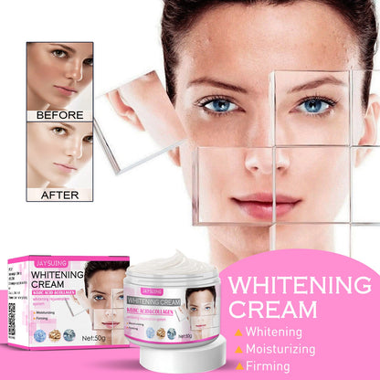 Jaysuing kojic acid facial cream ក្រែមផ្តល់សំណើមដល់ស្បែក ប្រឆាំងភាពជ្រីវជ្រួញ ធ្វើអោយស្បែកភ្លឺថ្លា និងបំបាត់ស្នាមអុចខ្មៅ 