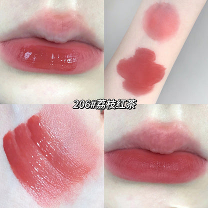 Gege bear clear water mist lip glaze color long-lasting makeup soft matte matte lipstick water light moisturizing non-stick lip gloss