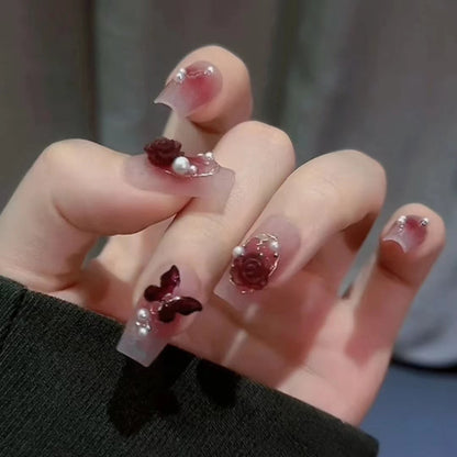 ក្រចកដៃសិប្បនិម្មិត nail stickers ស្ទីគ័រក្រចក