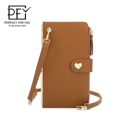 Perfect For You New Women's Multi-Card Coin Purse Multi-Function Large Capacity Crossbody Zipper Card Bag 