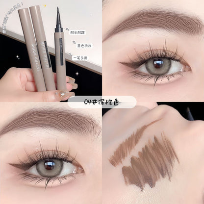 New eyebrow pencil eyebrow dyeing cream waterproof and sweat-proof beginners no smudge three-dimensional eyebrow pencil student eyebrow pencil with brush wholesale