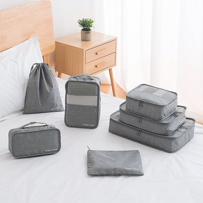 Korean version of the seven-piece travel cationic storage bag travel business trip toiletries bag luggage sorting factory goods 