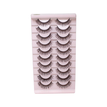 DINGSEN false eyelashes factory cross-border stable supply 10 pairs of DD holiday eyelashes Russian curling set