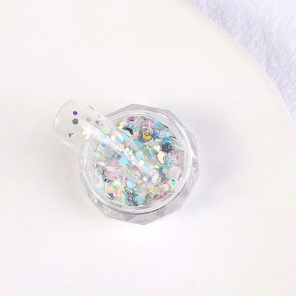 New nail art sequins cat eye fantasy color large sequins super flash all-match ultra-thin nail decoration mixed 6 colors set