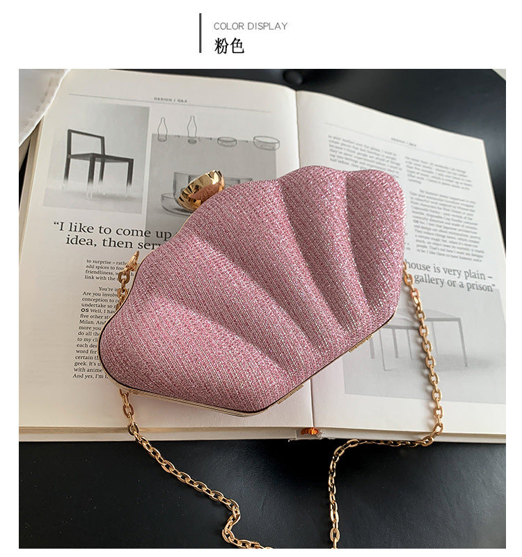 Cross-border new shell evening bag European and American ladies' crossbody bag diamond banquet fashion clutch bag dress evening bag 