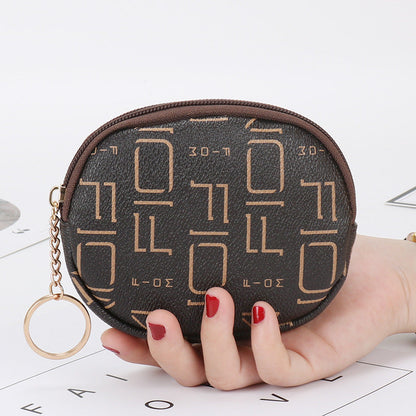 European and American 2024 new zipper coin purse women's handbag mini card holder short small wallet key bag coin bag 