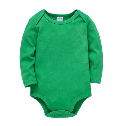 Bodysuit, plain cotton short-sleeved children's clothes, baby A-type boys and girls solid color triangle romper 