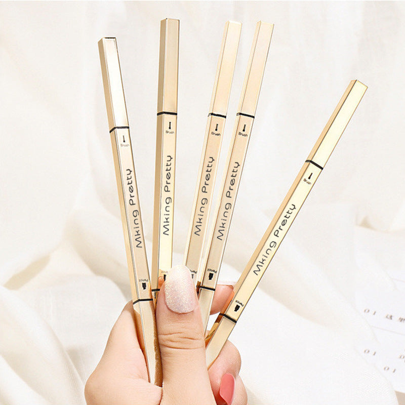 Douyin same style small gold bar small gold chopstick eyebrow pencil beginner eyebrow drawing triangle very fine double head waterproof and sweat-proof no smudge 