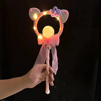 New cross-border wholesale children's magic fairy wand twist stick handmade flashing luminous cartoon magic wand toy