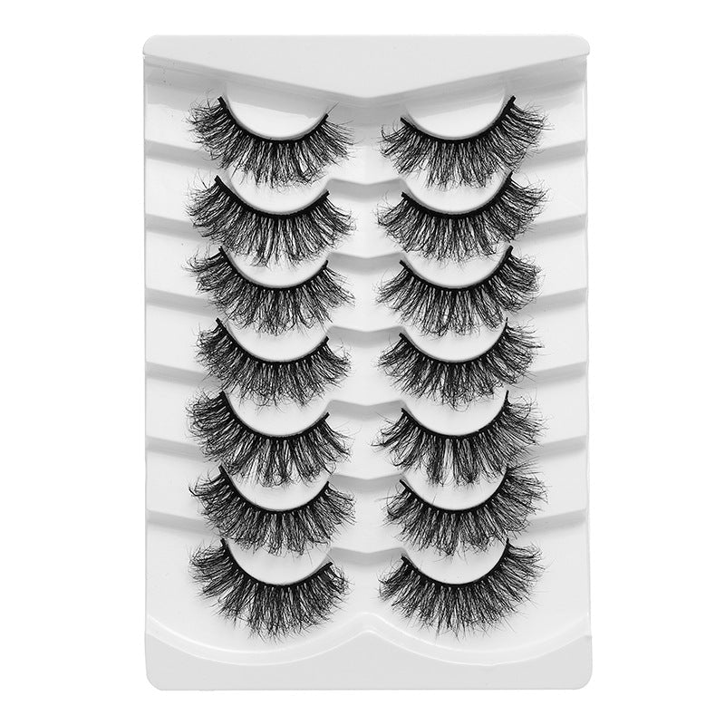 Dingsen false eyelashes factory cross-border stable supply 7 pairs of false eyelashes DSD series short fried hair