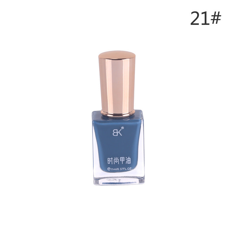 bk summer new style net red 36 colors fashion oily nail polish can not be peeled off without baking long-lasting not easy to fall off white wholesale