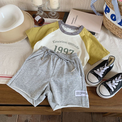 Children's shorts 2023 Bangcheng summer style boys and small children's Korean style stylish label shorts sports casual pants F0187