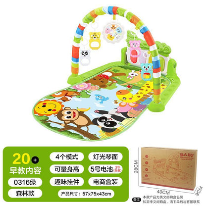 Spot cross-border hot-selling baby foot piano toy with music fitness frame newborn baby fitness equipment wholesale