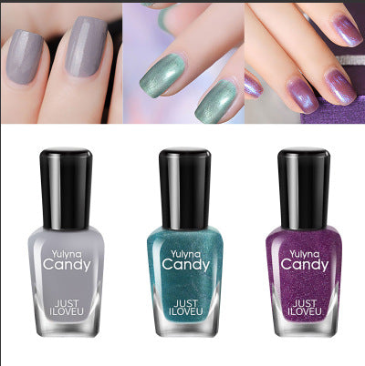 Yu Linna cross-border wholesale factory direct sales can not be peeled off a piece of toe nail polish set without baking