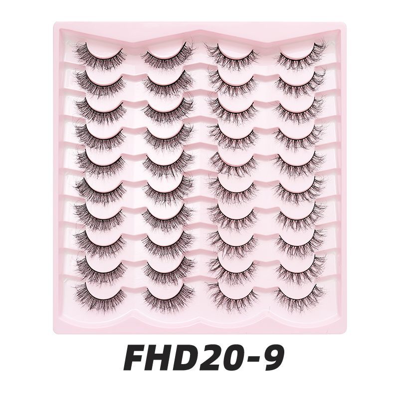 DINGSEN false eyelashes factory cross-border stable supply 20 pairs of eyelashes short three-dimensional eyelashes European and American