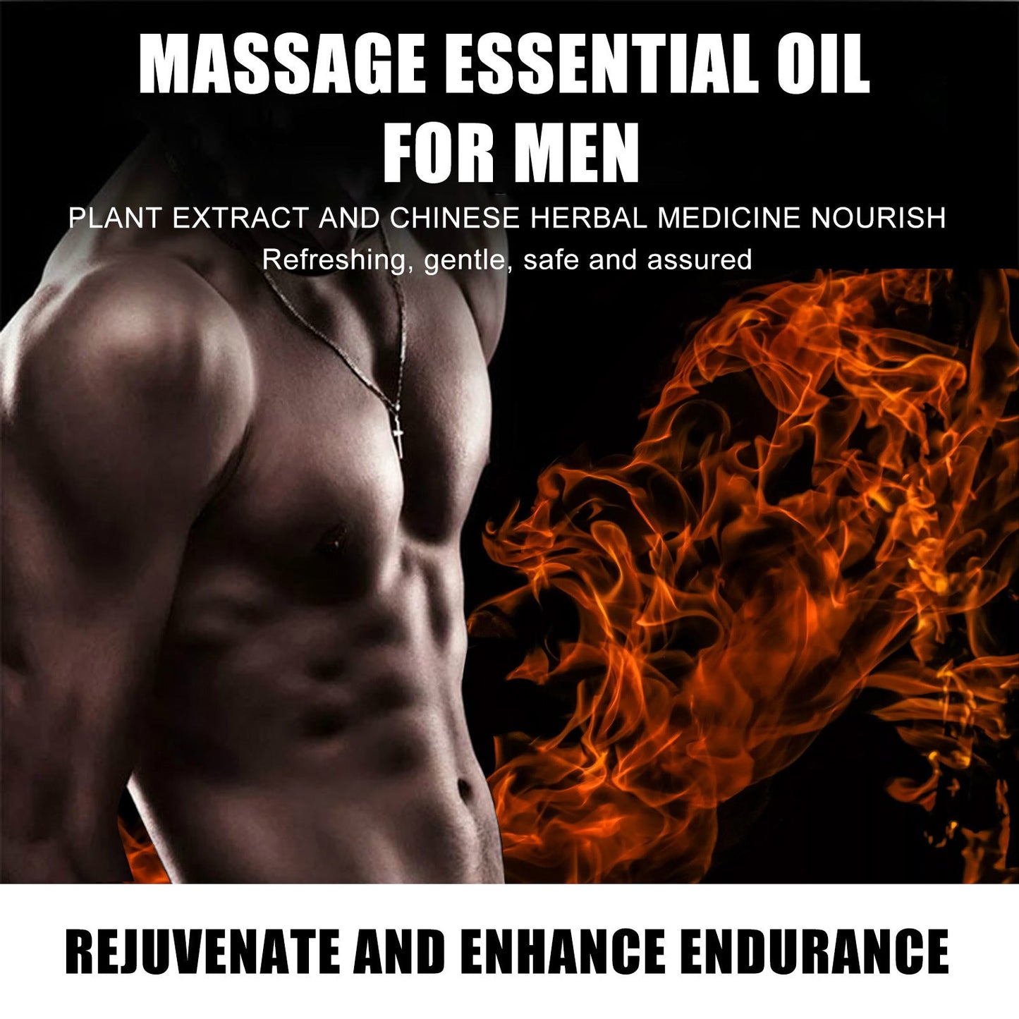 EELHOE Men's Massage Oil Essential Oil Men's Powerful Maintenance Massage Care Essential Oil Body Exercise Maintenance Essential Oil 