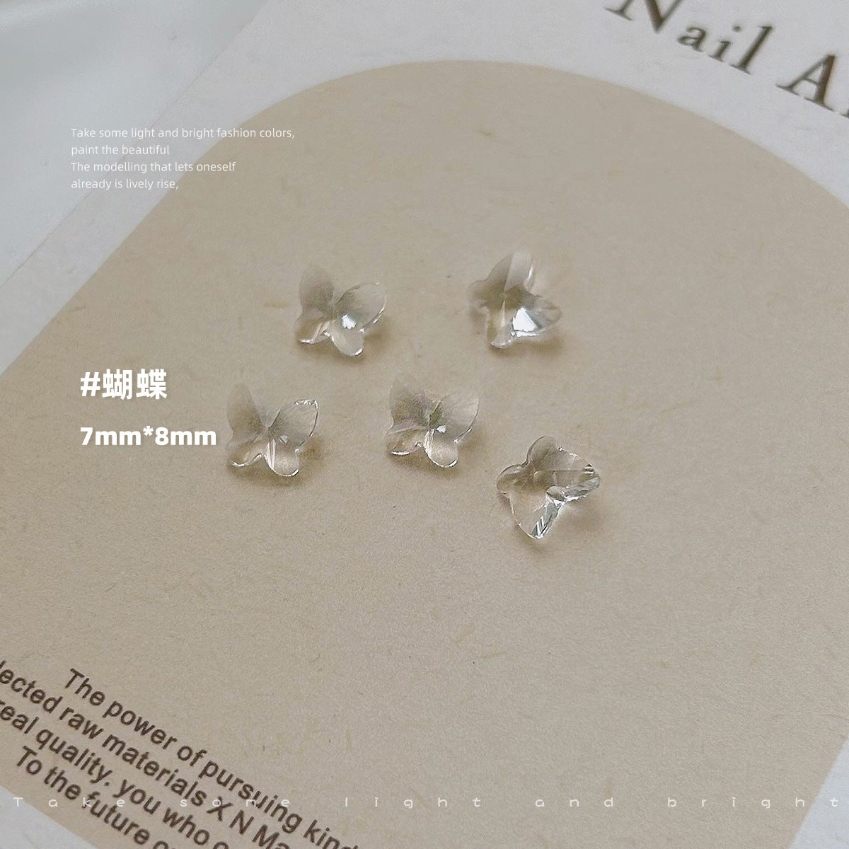 Nail accessories glacier transparent white pointed bottom diamond transparent bottom crooked heart love naked diamond rock sugar diamond nail accessories wholesale