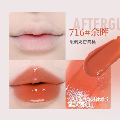 NOVO Water Glossy Ribbon Lip Glaze Glass Lip Dudu Mirror មិនស្អិតសិស្ស ម៉ូដក្តៅៗ គ្មាន Makeup Whitening តម្លៃសមរម្យ មានលក់ដុំ 