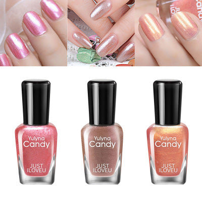 Yu Linna cross-border wholesale factory direct sales can not be peeled off a piece of toe nail polish set without baking