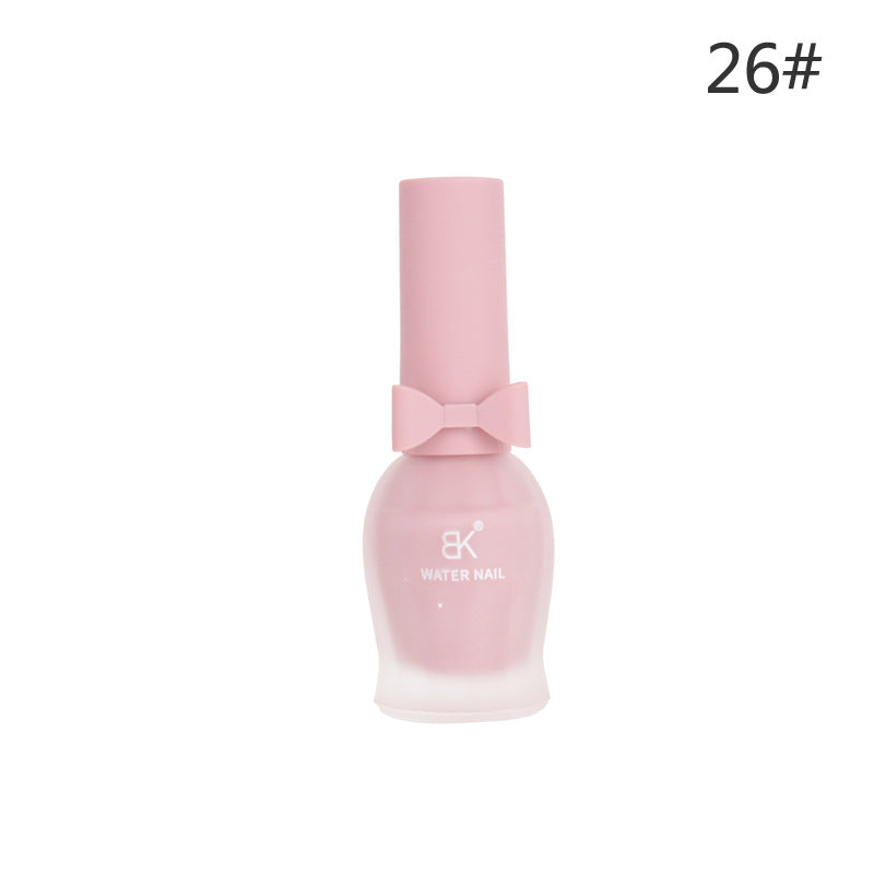 BK bow 30 colors matte matte whitening 7 days water-based nail polish no baking no odor can not be peeled wholesale