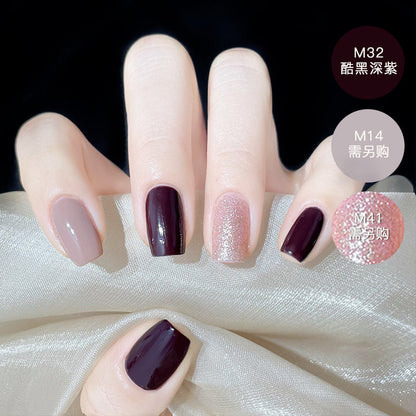 Water-based peelable nail polish, no baking, natural drying, quick drying, students' spring and summer white nude makeup, peelable nail polish 