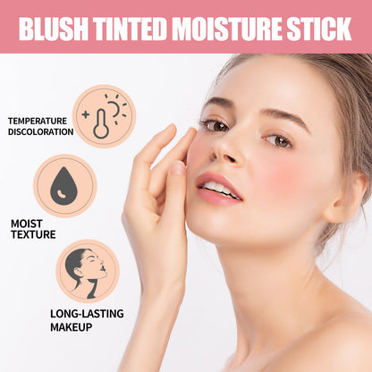 EELHOE Blush Stick ការតុបតែងមុខបីវិមាត្រ និងធ្វើឱ្យការតុបតែងមុខអាក្រាតកាយធម្មជាតិមិនជ្រាបទឹក ស្តើង និងមានមុខងារច្រើនមុខ 