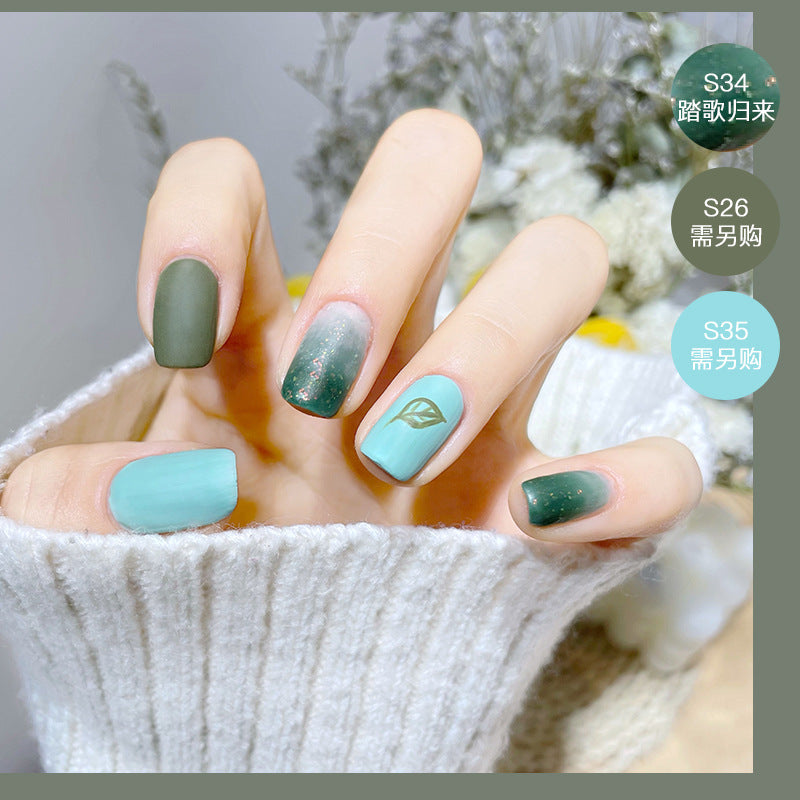 2023 new nail polish spring and summer color water-based matte nail polish cannot be peeled off and dried naturally, suitable for pregnant women