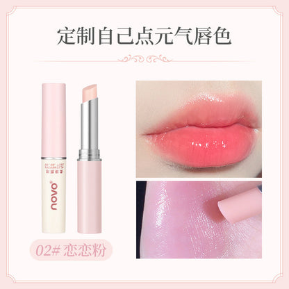 NOVO warm and moisturizing lip balm temperature change color moisturizing anti-drying lip makeup base student lip balm wholesale 