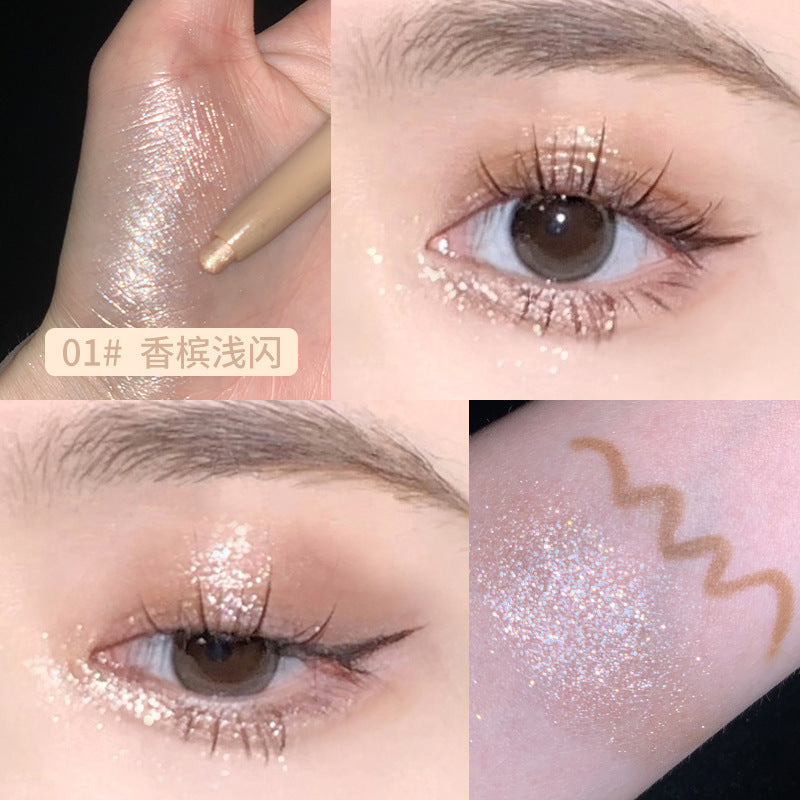 NOVO Star Eyes Smart Double-Head Eye Silkworm Pen Easy for Beginners to Color Pearlescent Fine Flash Highlight Shadow Waterproof Eyeshadow Pen