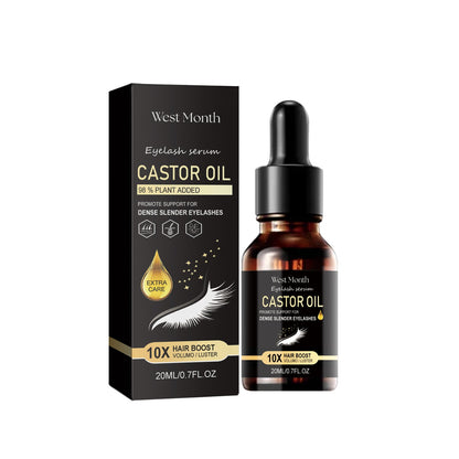 West&amp;Month Castor Oil Mascara Thick Moisturizing Natural Long Black Curling Gentle Mascara 