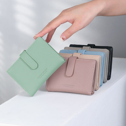 Perfect For You women's wallet cross-border fashion simple short pu card holder multi-card slot coin purse 