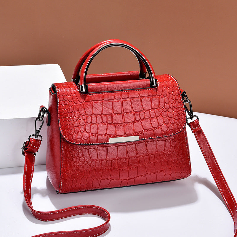 2024 autumn and winter Korean version new trend fashion middle-aged women's bag handbag retro crossbody shoulder small square bag one piece 