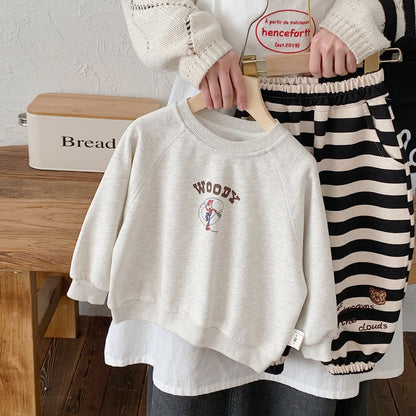 Children's sweatshirt Bangcheng 2024 spring casual cartoon pullover new boys and girls raglan sleeve top G0029