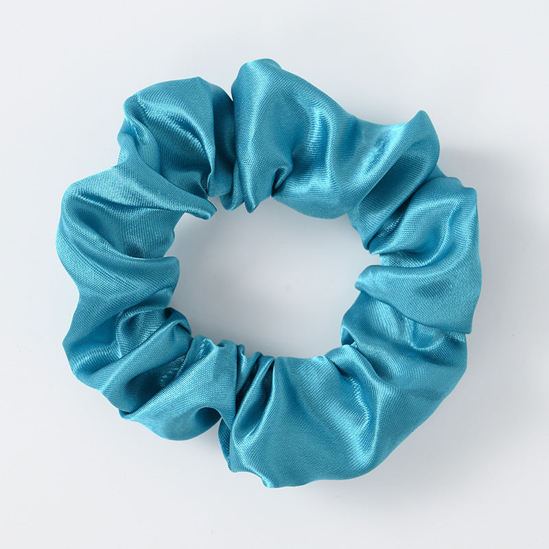 2022 new solid color satin hair ring pig intestines go out black all-match hair accessories headband hair ring wholesale stall