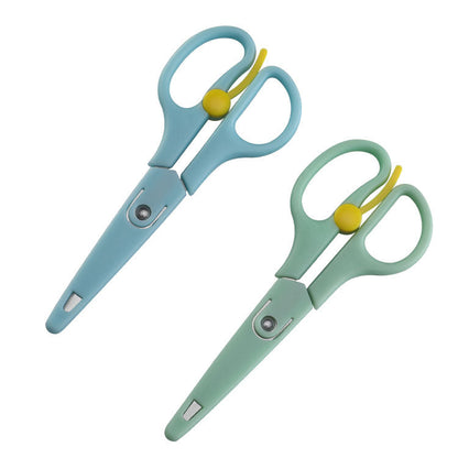 Two-yuan store department store stainless steel scissors children's scissors with sleeve student scissors baby food stationery small scissors