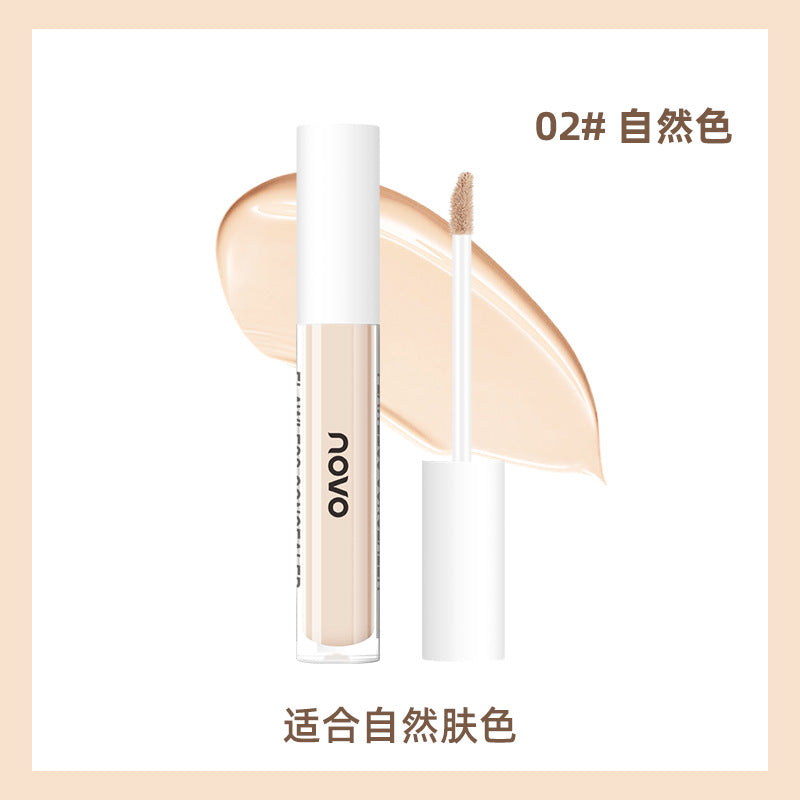 NOVO Silky Soft Concealer Honey Light Moisturizing Long-lasting Concealer Liquid Does Not Remove Makeup Covers Dark Circles and Acne Scars Foundation 