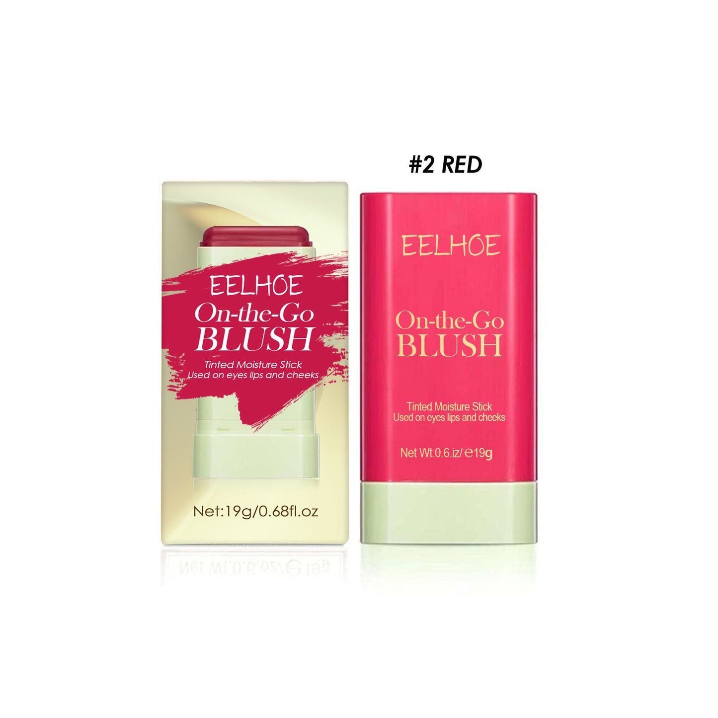 EELHOE blush stick contour three-dimensional highlight light natural nude makeup brightening delicate waterproof multifunctional blush stick 