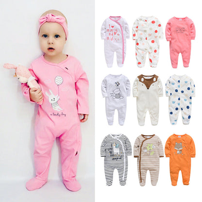 New style baby pure cotton jumpsuit boys and girls baby foreign trade newborn baby romper fart clothes crawling clothes cross-border wholesale