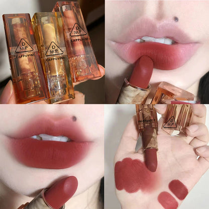 Kapovini Twilight Lipstick Matte ម៉ាត់ ជាប់បានយូរ មិនស្អិត មិនប្រតាក ក្រែមលាបមាត់ តម្លៃសមរម្យ