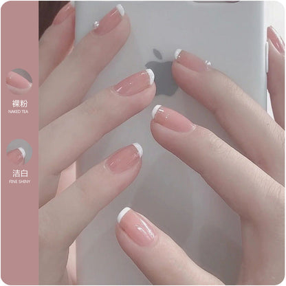 2023 European and American sealing layer does not fade nail color high gloss printing neutral manicure nail polish can be torn off without baking female