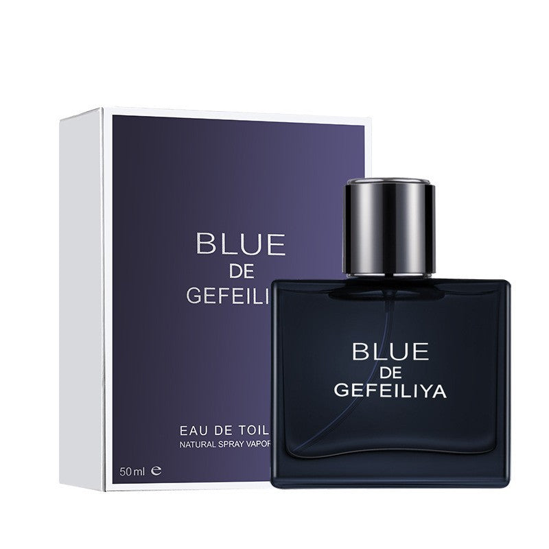 Popular online flower story blue men's perfume long-lasting light fragrance ocean fragrance cologne charm sports 