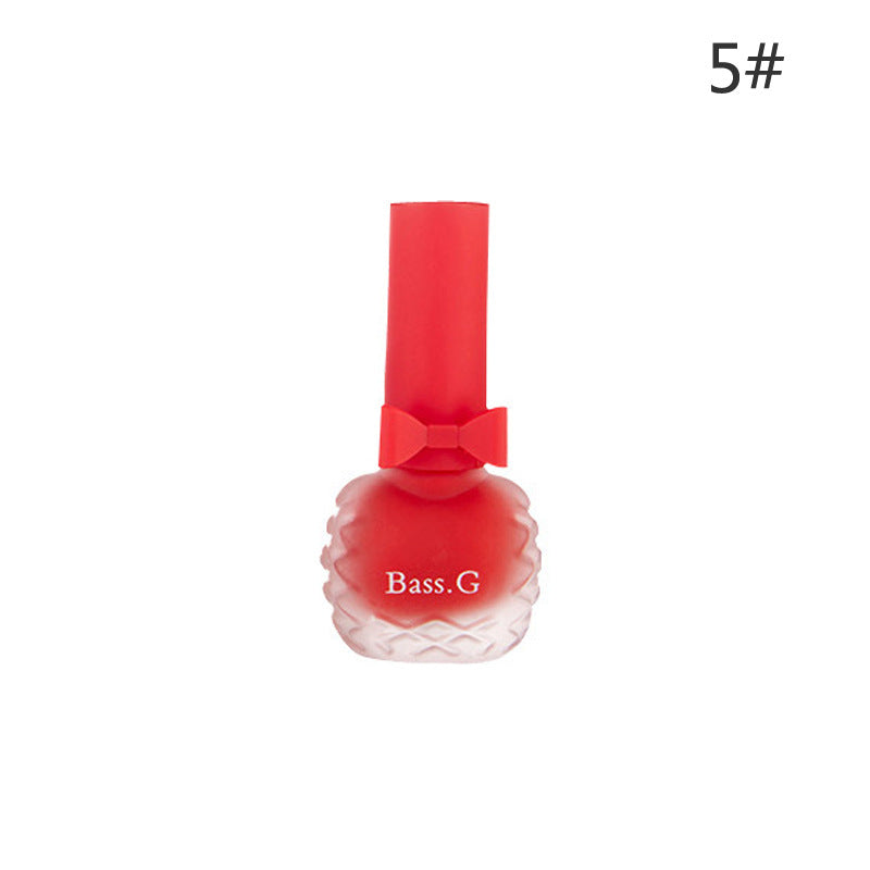 Dongbei Shijie matte matte seven-day non-peelable water-based nail polish waterproof plum color student whitening nail polish